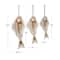 Set of 3 White Wood Coastal Fish Wall Decor, 22", 26", 30"